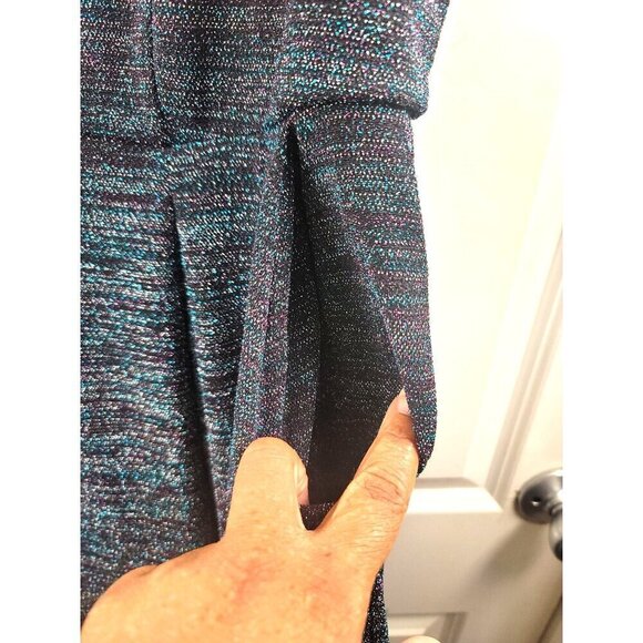 NEW Torrid Women's Sparkly Shimmers Knit Sleeveless A-Line Pleated Dress Size L - Picture 4 of 10